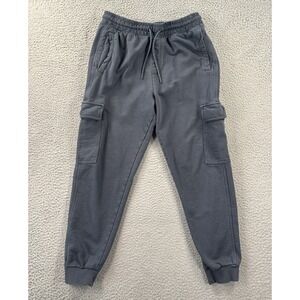 Gymshark Joggers Mens Large Blue Rest Day Cargo Fleece Sweatpants Gym